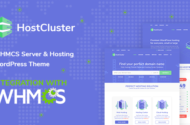 HostCluster v1.7 – WHMCS Server & Hosting WordPress Tema+ RTL